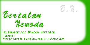 bertalan nemoda business card